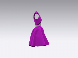 Pink dress Modèle 3D