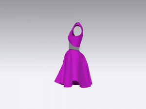 Pink dress Modèle 3D