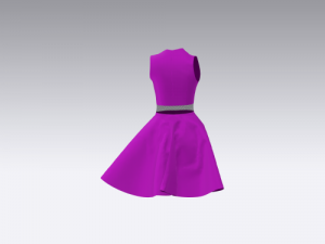 Pink dress Modèle 3D