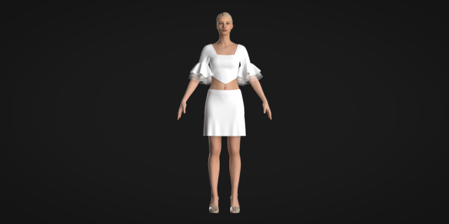 White suit 3D मॉडल .c4d .max .obj .3ds .fbx .stl .blend 