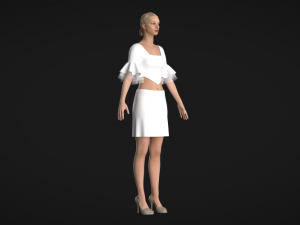 White suit 3D मॉडल
