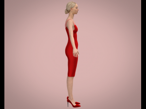 Red dress 3D Model