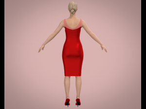 Red dress 3D Model