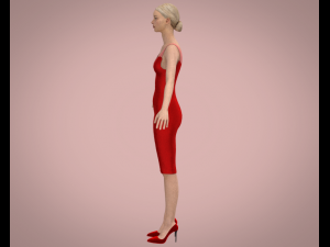 Red dress 3D Model