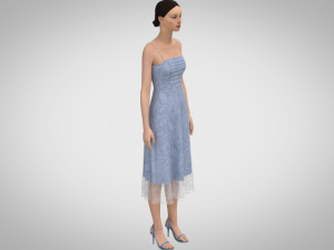 Blue dress Modello 3D
