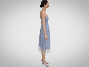 Blue dress Modello 3D