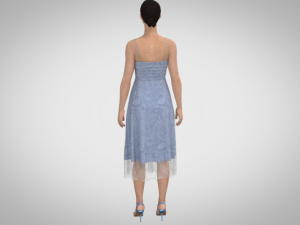 Blue dress Modello 3D