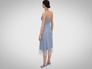 Blue dress Modello 3D