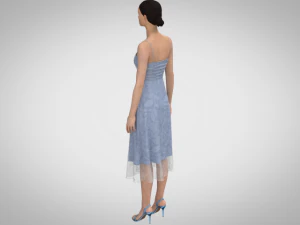 Blue dress 3D Model