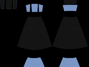 Blue dress 3D Model