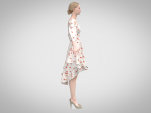 Floral dress 3D Model