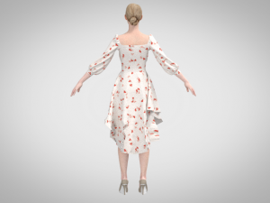 Floral dress 3D Model