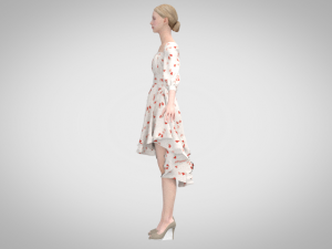 Floral dress 3D Model