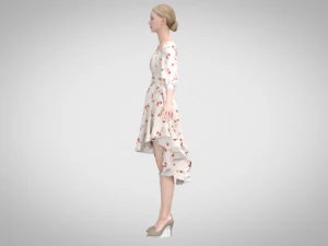 Floral dress 3D Model