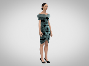 Short dress 3Dモデル