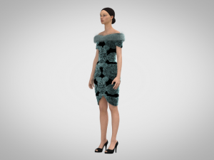 Short dress 3Dモデル