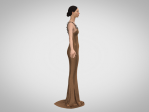 Brown dress 3D 模型