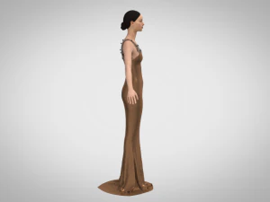 Brown dress 3D Model
