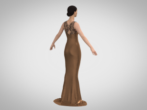 Brown dress 3D 模型