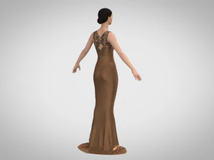 Brown dress 3D Model