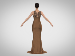 Brown dress 3D 模型