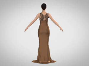 Brown dress 3D Model