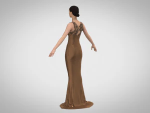 Brown dress 3D Model