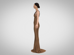 Brown dress 3D 模型