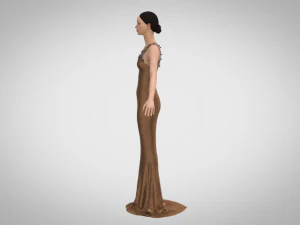 Brown dress 3D Model