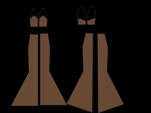 Brown dress 3D 模型