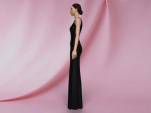Black and white dress 3D Model
