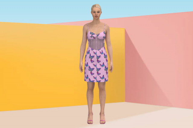 Butterfly dress Modelo 3D .c4d .max .obj .3ds .fbx .stl .blend 