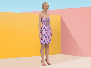 Butterfly dress Modelo 3D