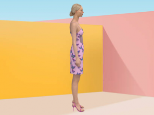 Butterfly dress Modelo 3D