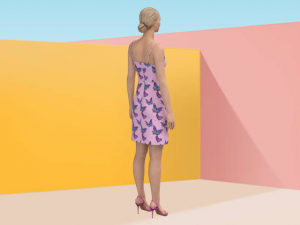 Butterfly dress Modelo 3D