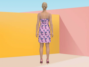 Butterfly dress Modelo 3D