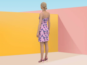 Butterfly dress Modelo 3D