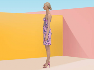 Butterfly dress Modelo 3D