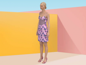 Butterfly dress Modelo 3D