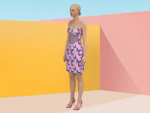 Butterfly dress 3D Model