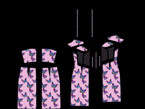 Butterfly dress Modelo 3D