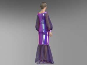 Violet dress 3D Модель
