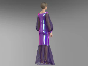 バイオレットドレス 3Dモデル