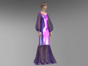 Violet dress 3D Модель