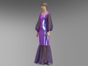 Violet dress 3D Модель