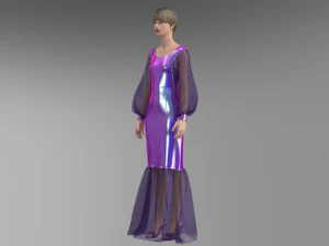 バイオレットドレス 3Dモデル