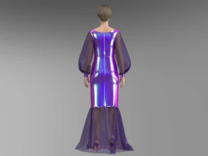 バイオレットドレス 3Dモデル