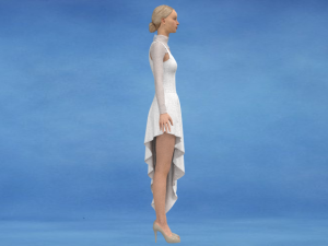 White dress 3D Model