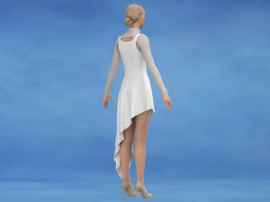 White dress 3D Model