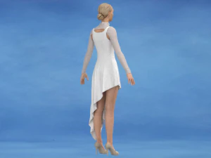 White dress 3D Model
